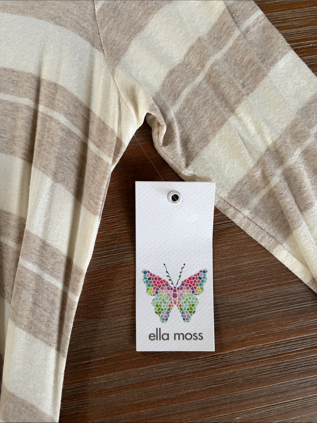 Nwt Ella Moss Striped Tie-Waist Midi Dress — image 8 of 8